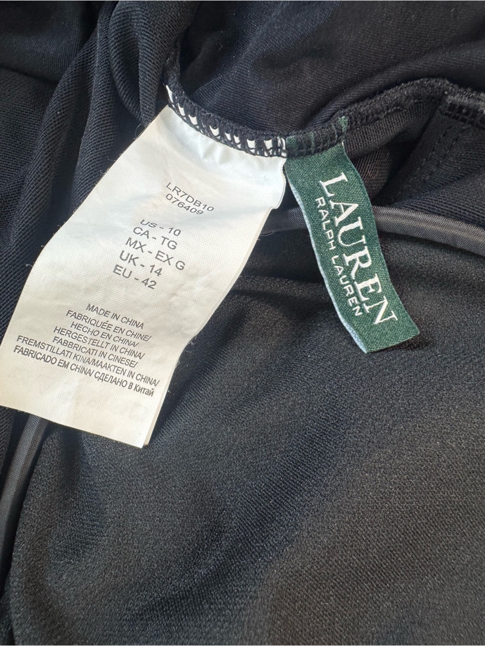 Lauren Ralph Lauren Black One-Piece Swimsuit - Picture 10 of 10